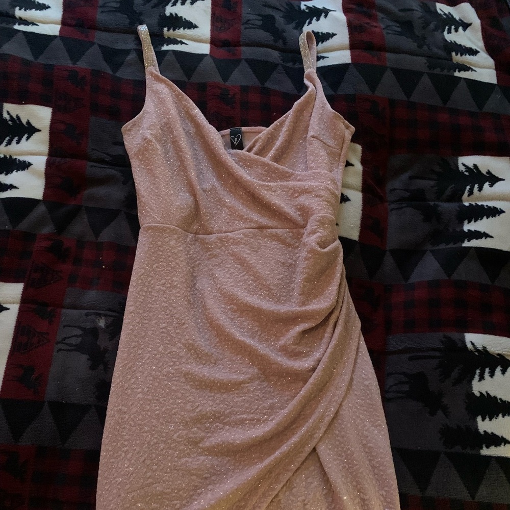 Windsor mini dress with sparkles and rhinestone straps